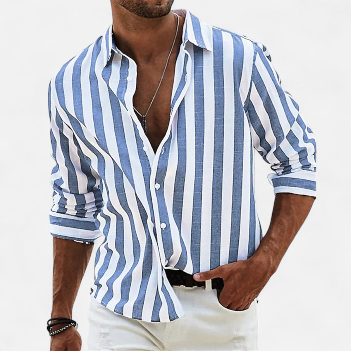 Riviera Shirt for Men — Sky Blue