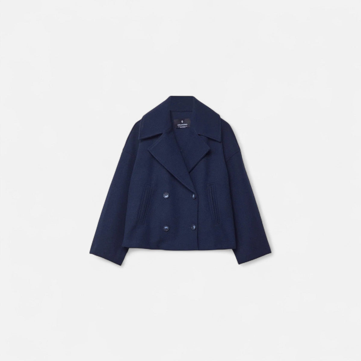 Veste cintrée minimaliste pour femme – Coupe structurée — Bleu marine