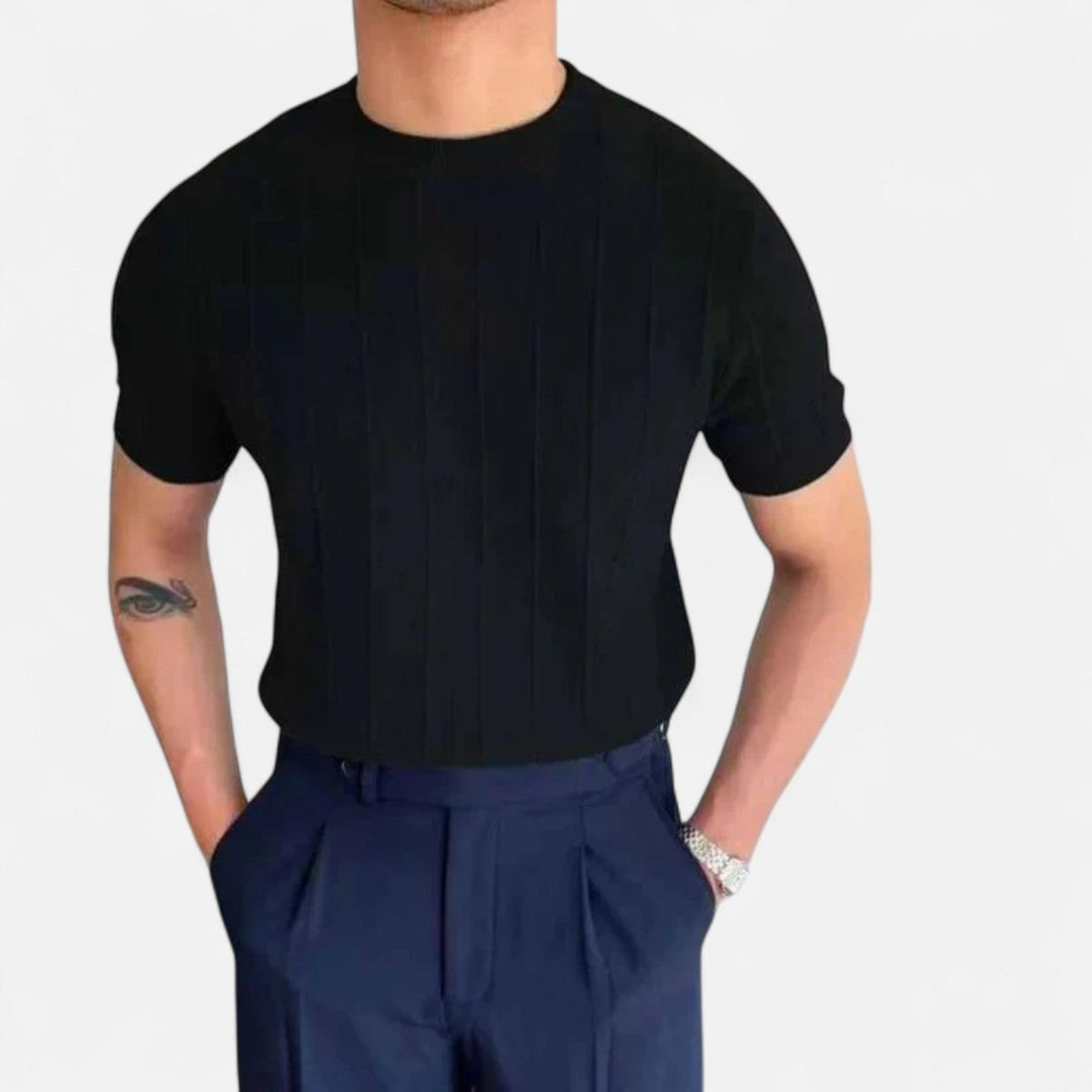 Men's Short Sleeve Summer Polo – Old Money Style — Black