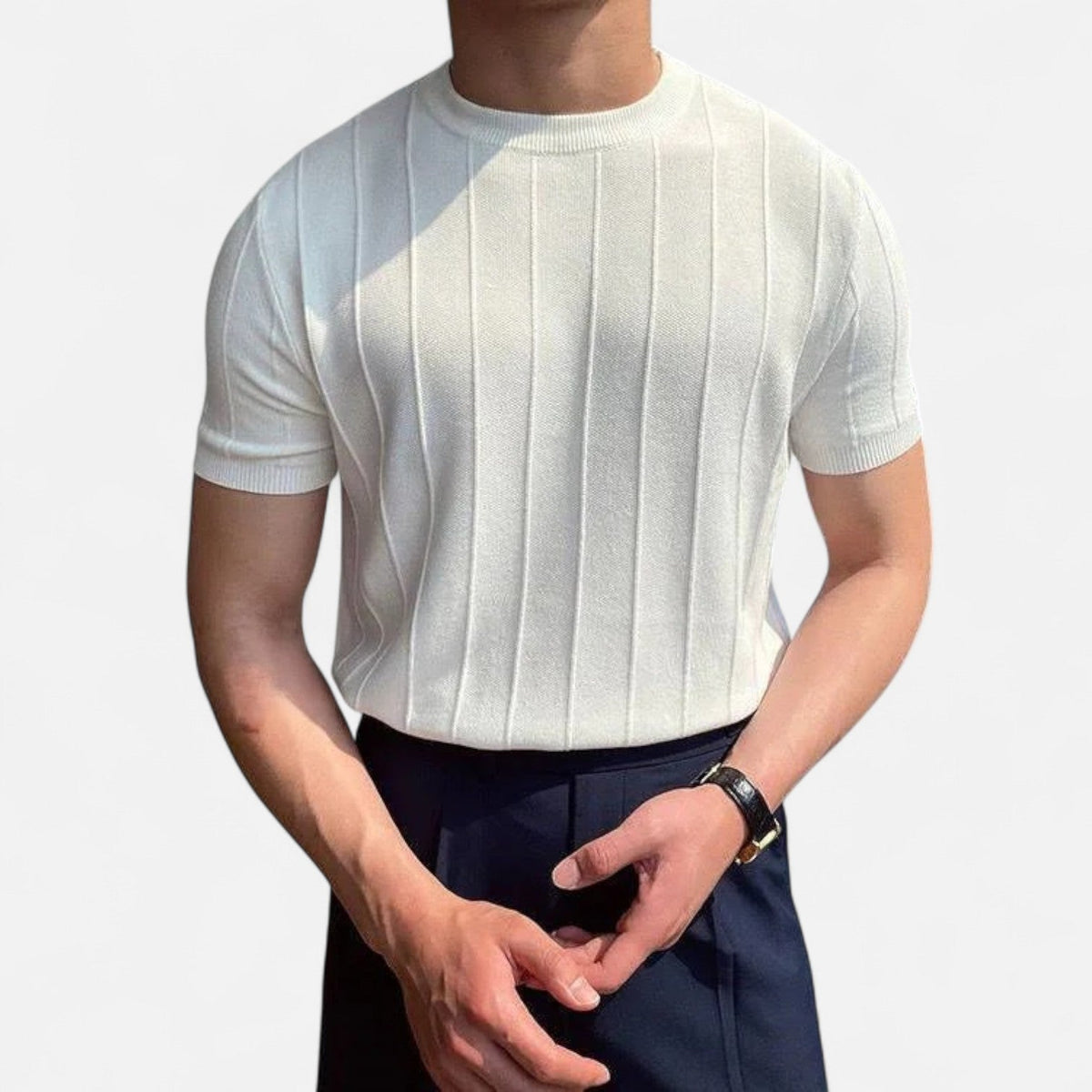 Men's Short Sleeve Summer Polo – Old Money Style — White