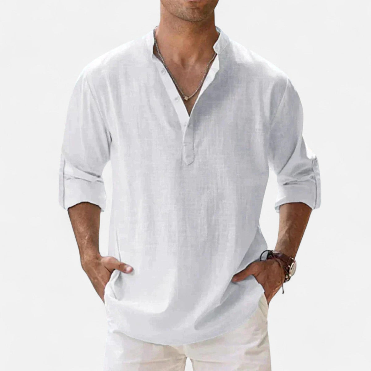 Men's Lightweight Long Sleeve Shirt — White