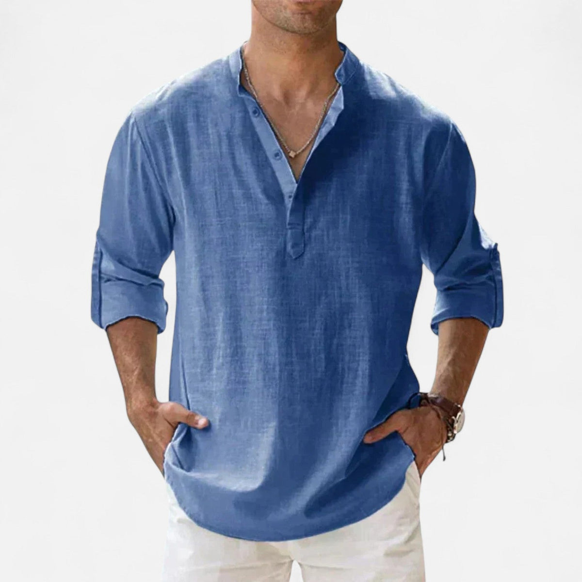 Men's Lightweight Long Sleeve Shirt — Blue