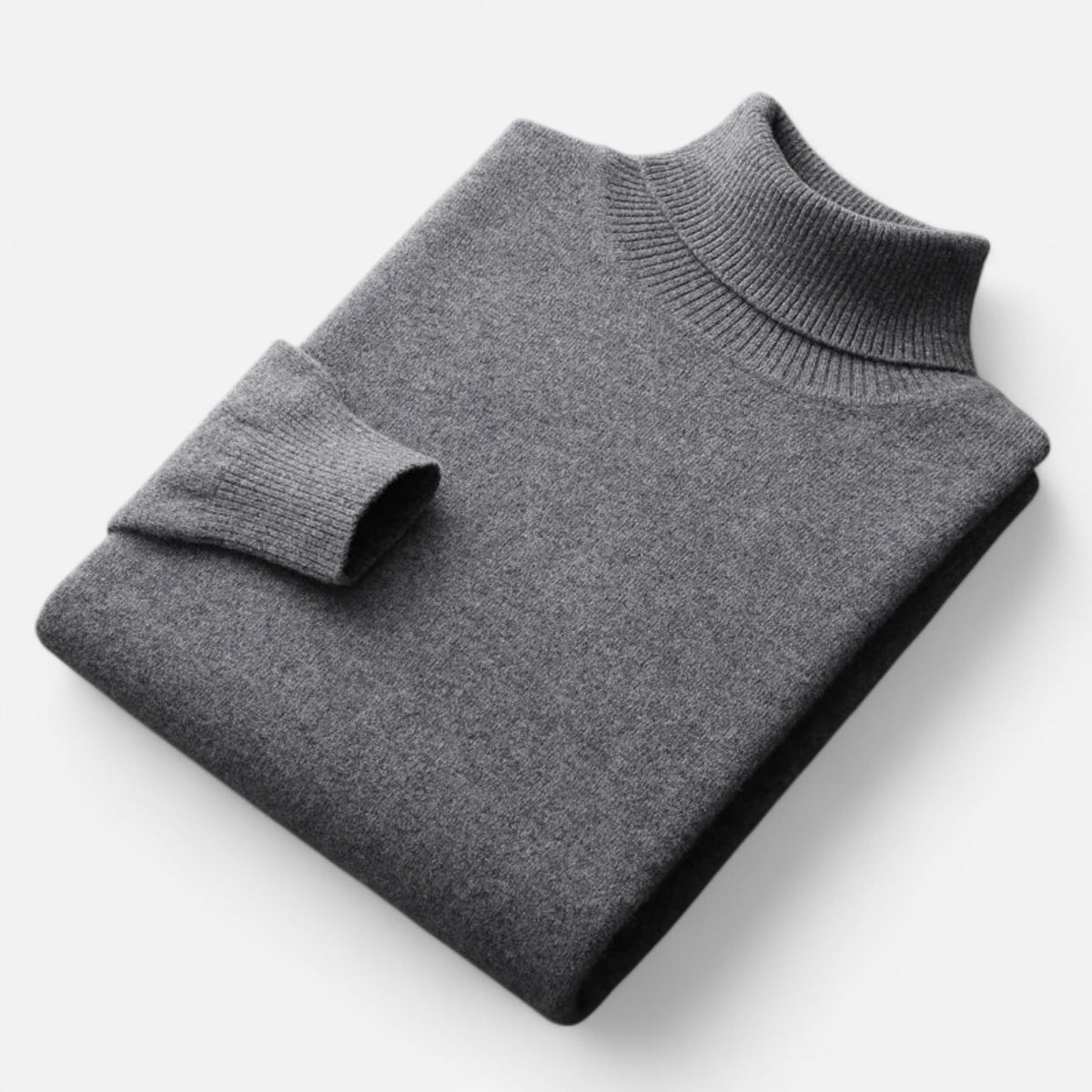 Men's Turtleneck Sweater – Timeless Design, Refined Warmth — Dark Gray