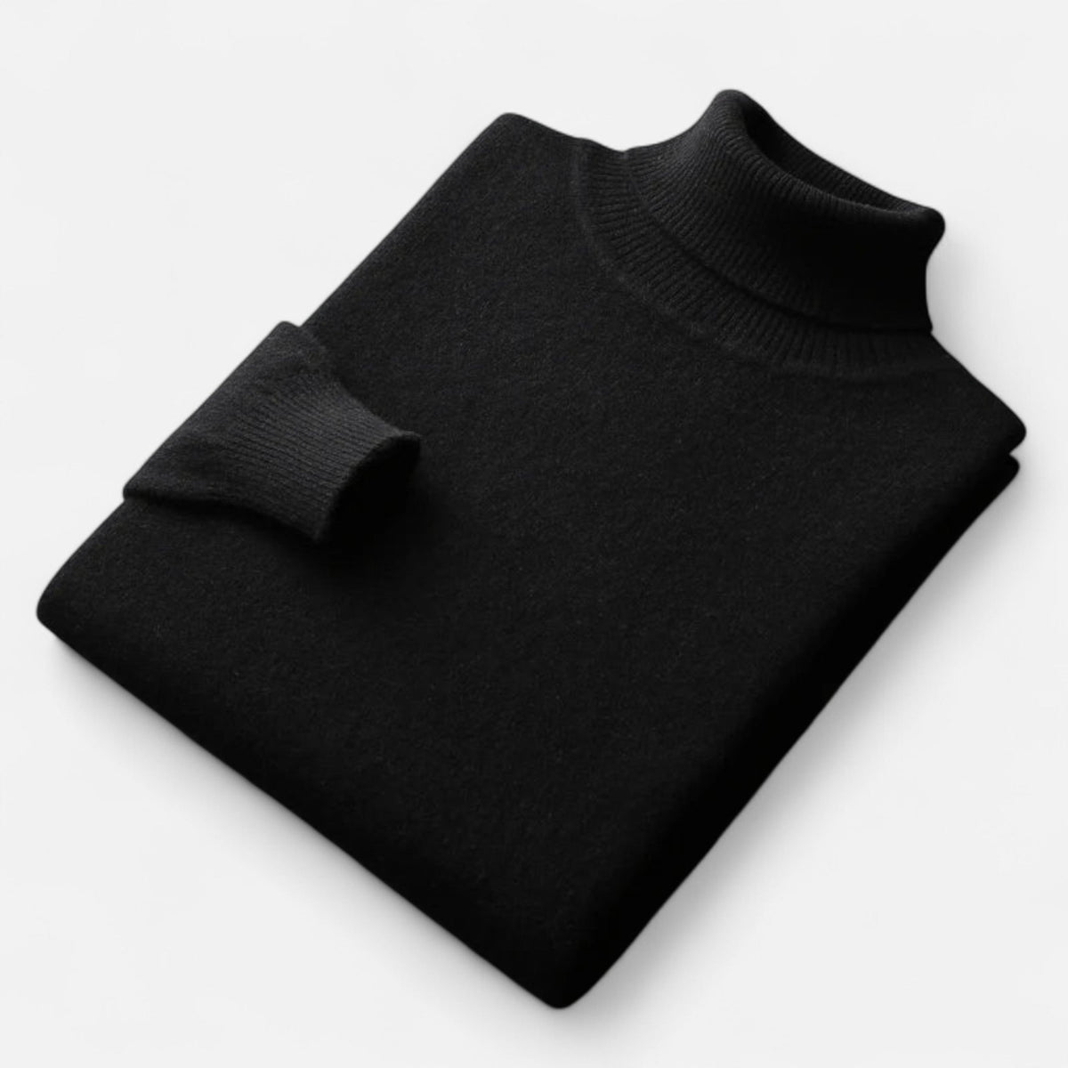 Men's Turtleneck Sweater – Timeless Design, Refined Warmth — Black