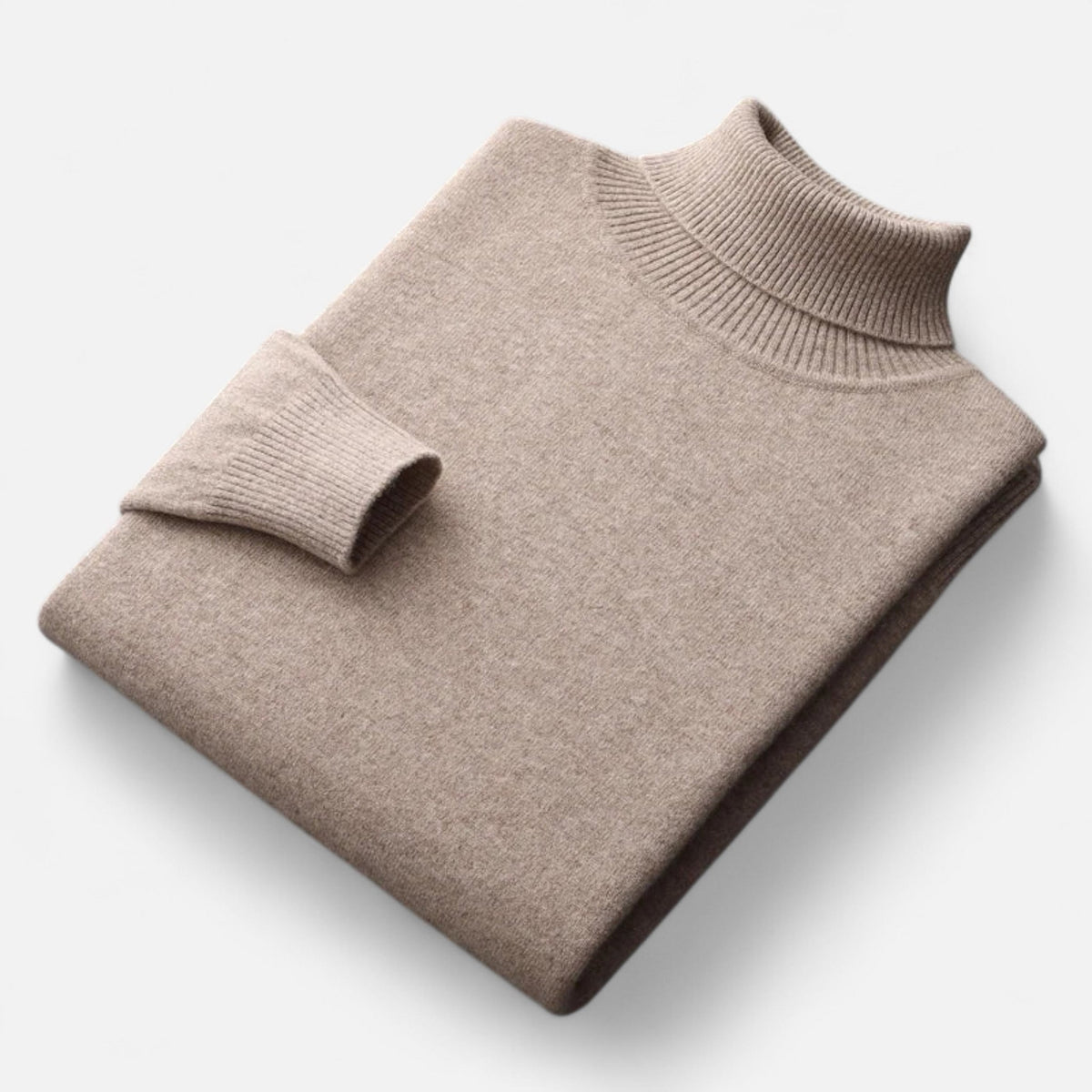 Men's Turtleneck Sweater – Timeless Design, Refined Warmth — Khaki