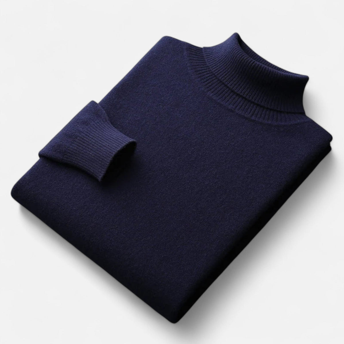 Men's Turtleneck Sweater – Timeless Design, Refined Warmth — Navy Blue