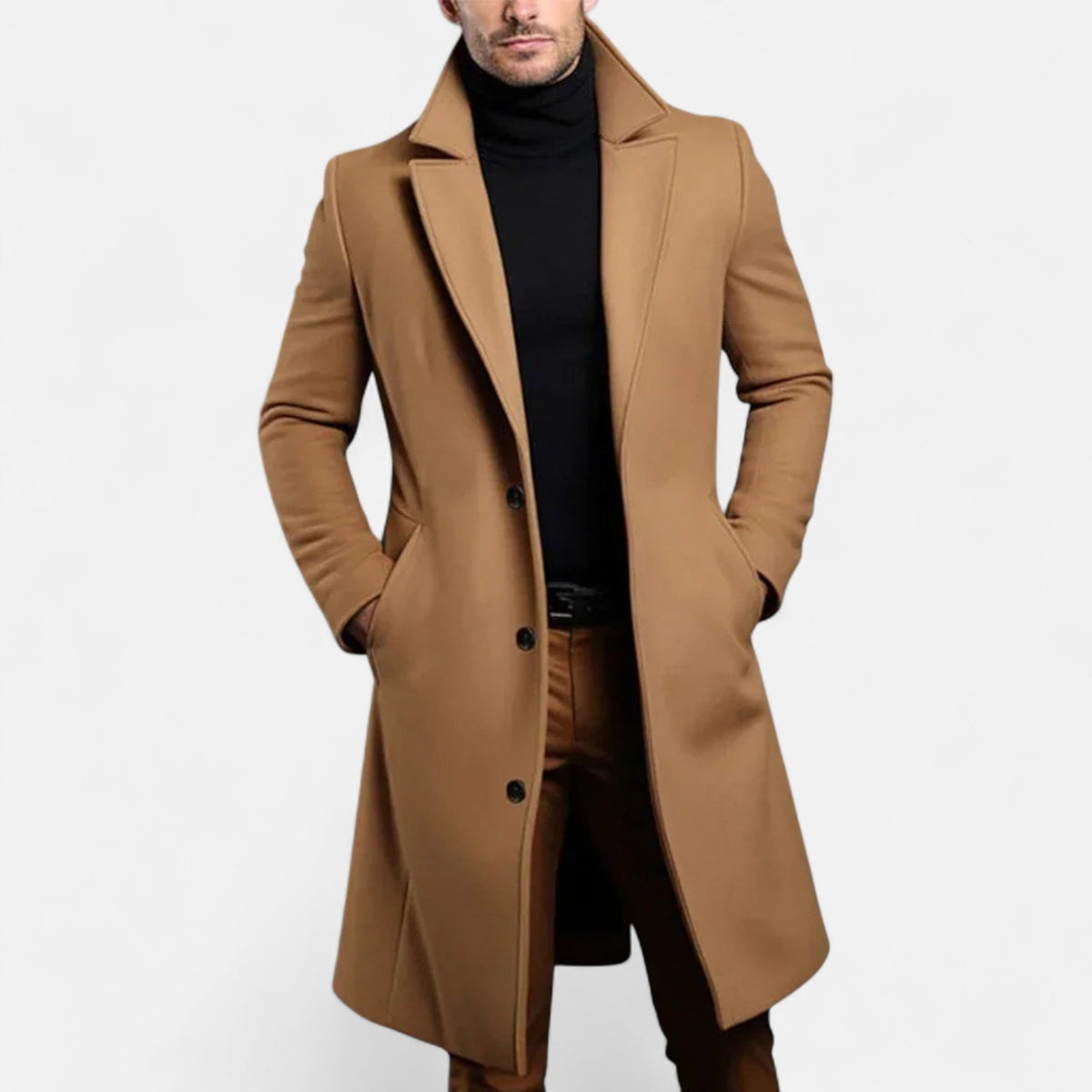 Classic Men's Coat – Heritage Design, Timeless Refinement — Brown