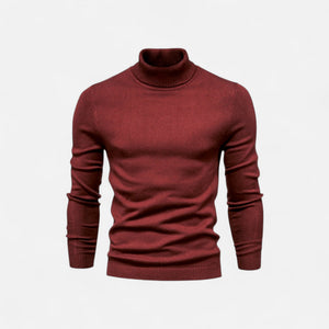 Chandail à col roulé pour hommes — Rouge