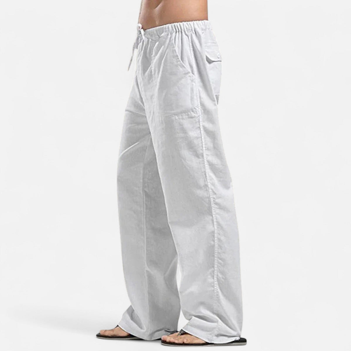 Hosen für Herren mit weitem Schnitt — Weiß