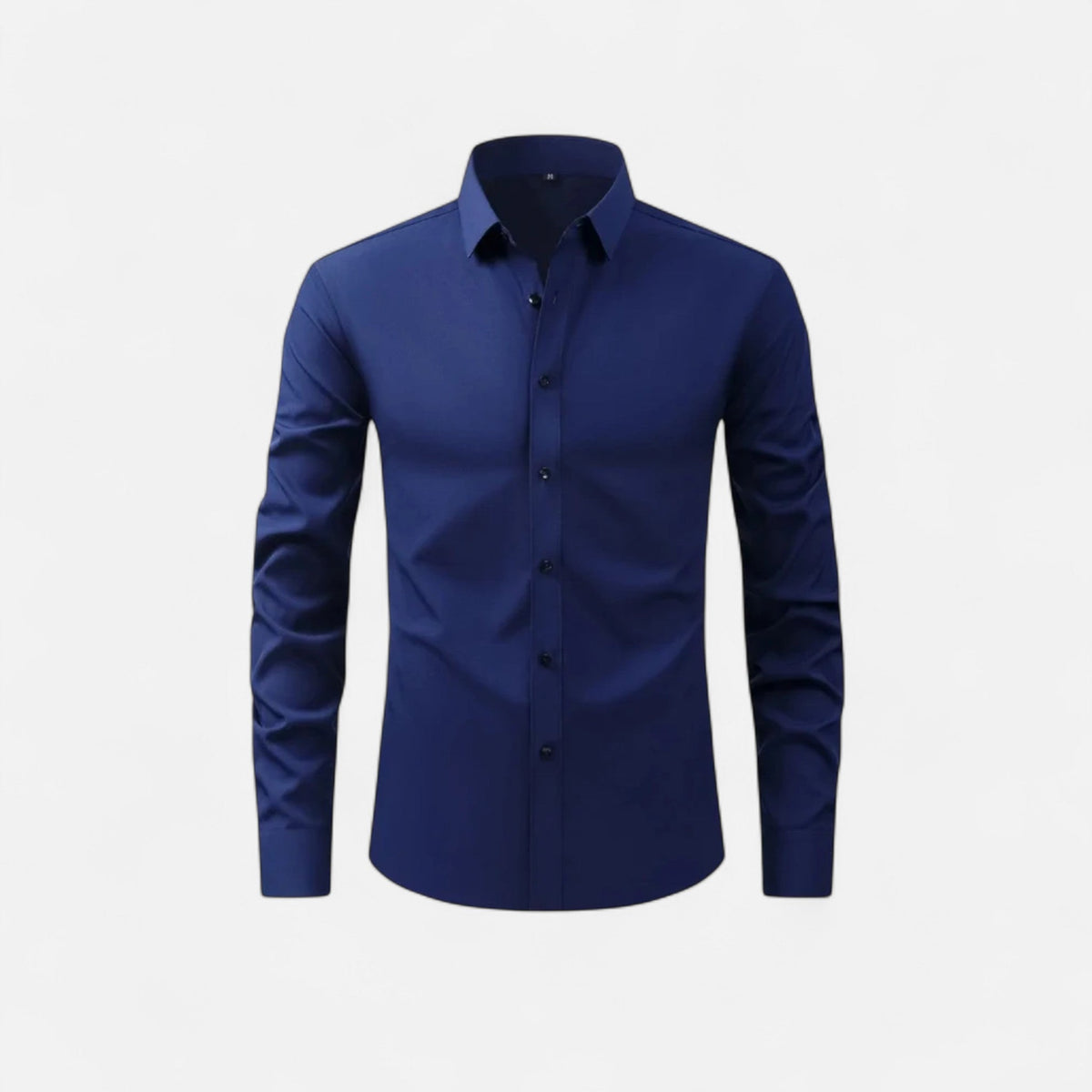 Men's Fitted Shirt Timeless Elegance — Navy Blue