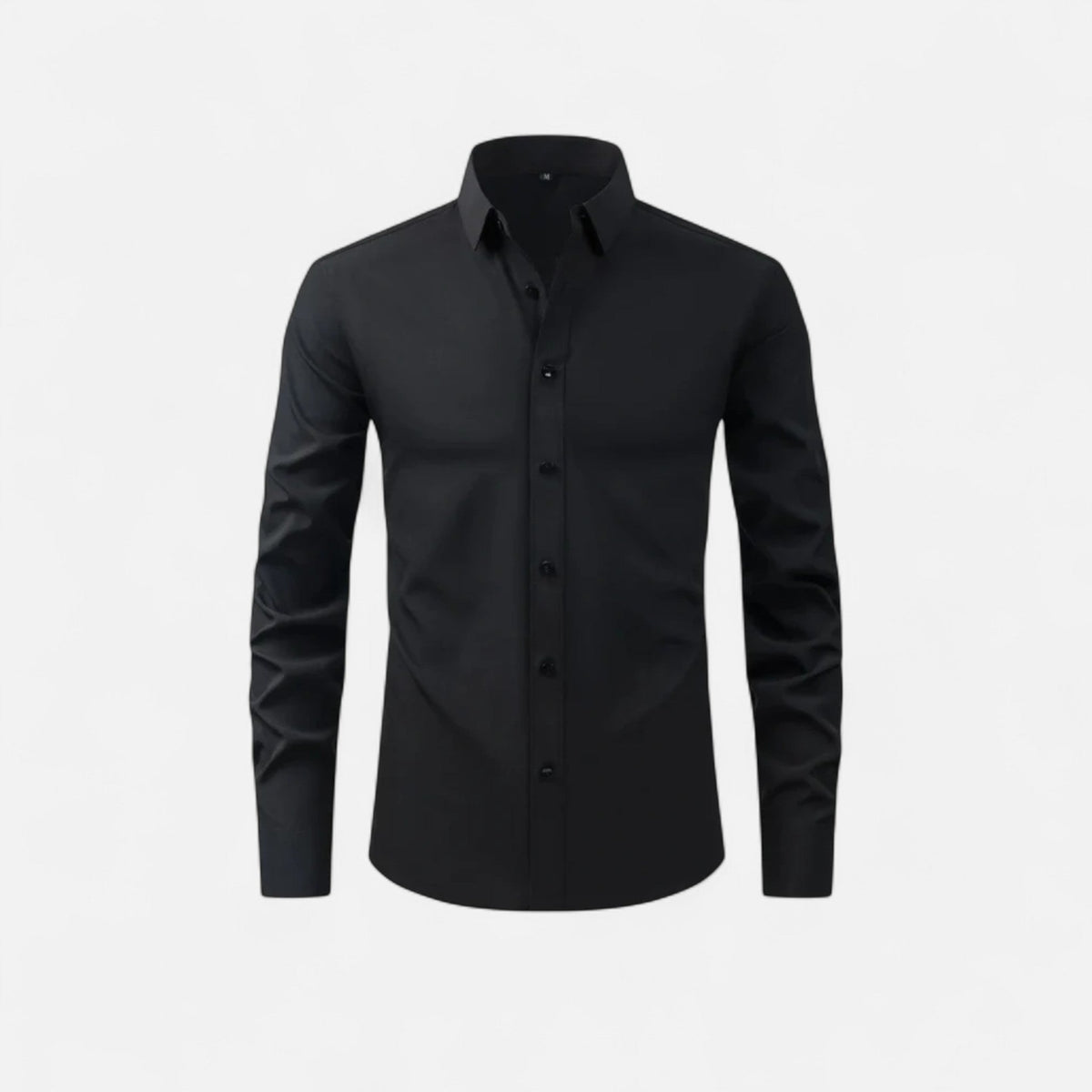 Men's Fitted Shirt Timeless Elegance — Black