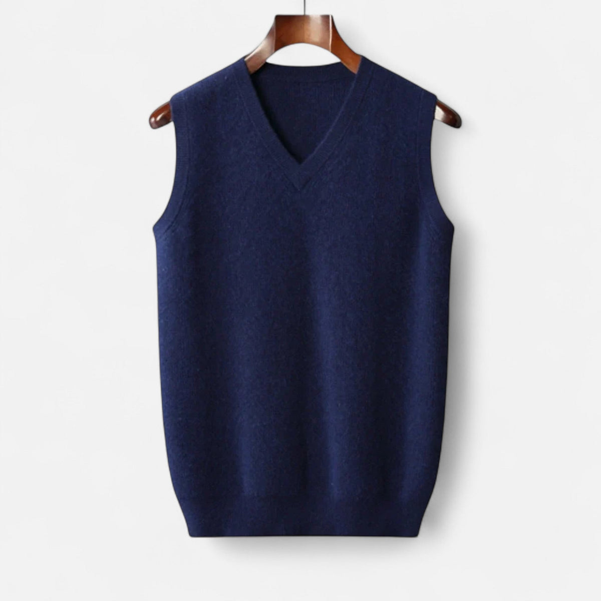 Men's V-Neck Vest — Navy Blue