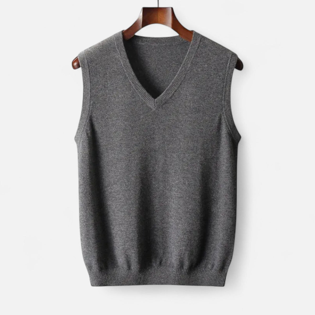 Men's V-Neck Vest — Gray