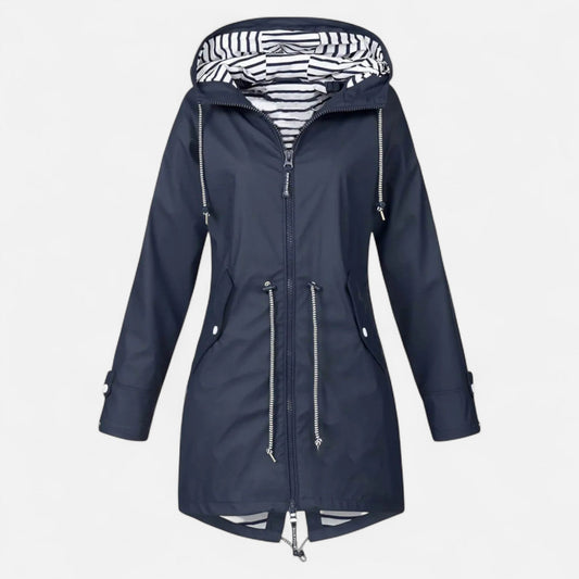 Women's Jacket Timeless Elegance — Navy Blue