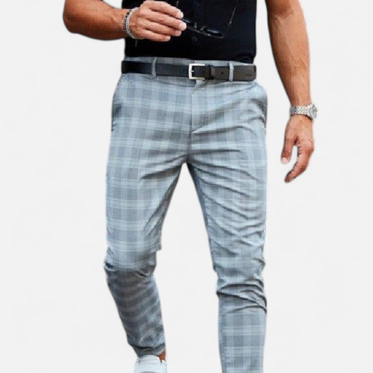 Men's Checked Chino Pants Elegance — image 6