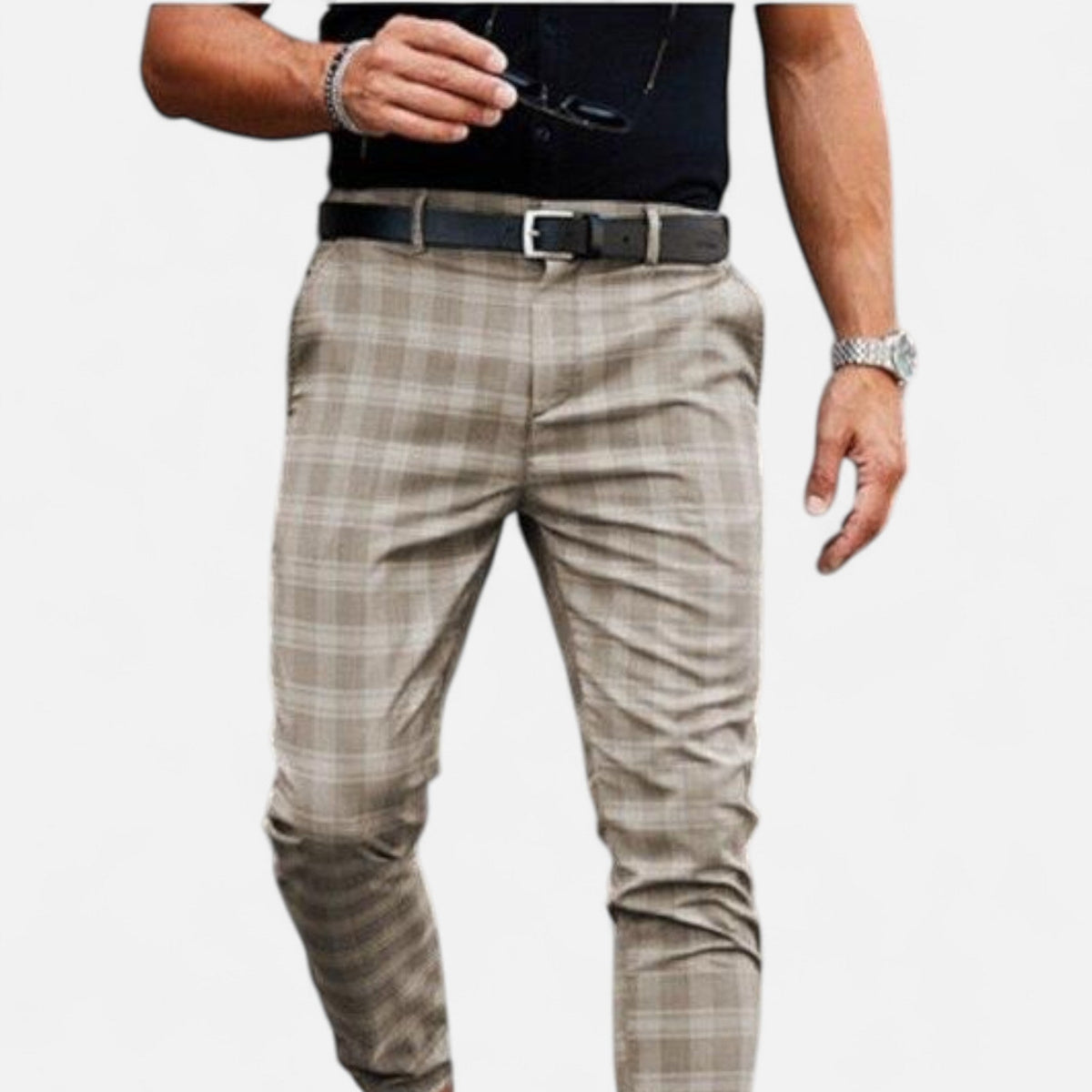 Men's Checked Chino Pants Elegance — image 5