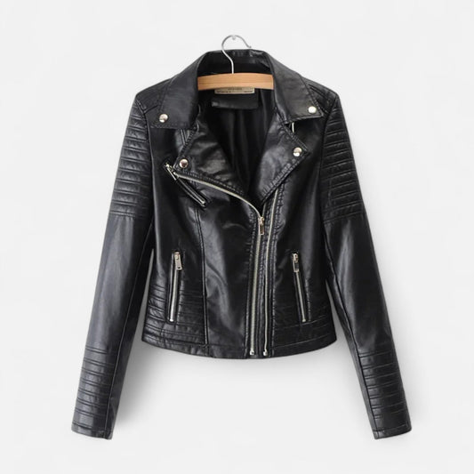 Timeless Women's Biker Design Jacket — Black