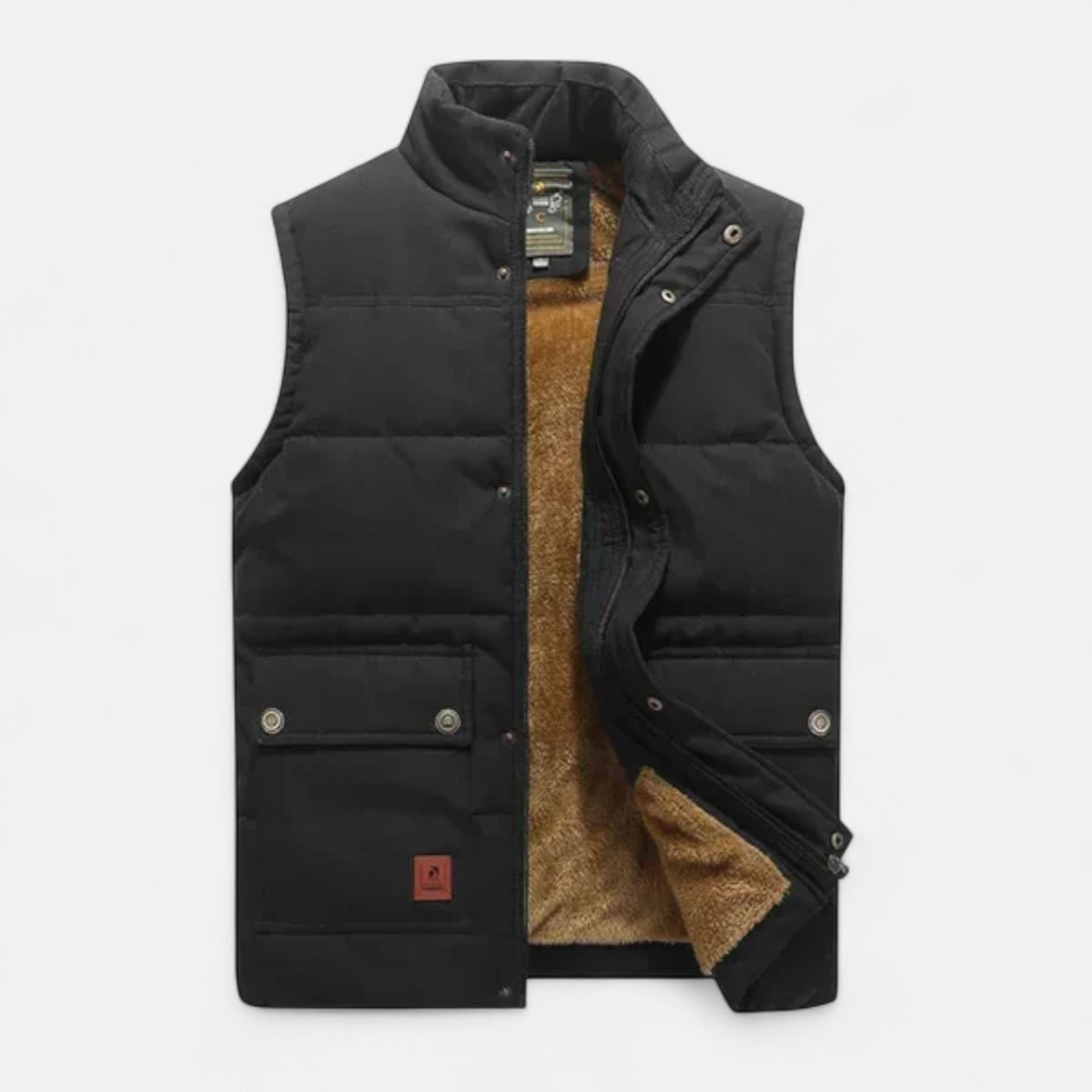 Men's Sleeveless Vest Timeless Elegance — Black