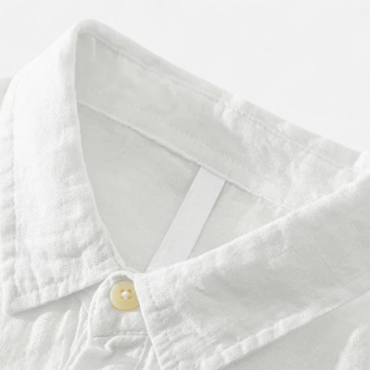 Men's Shirt Square Collar — White