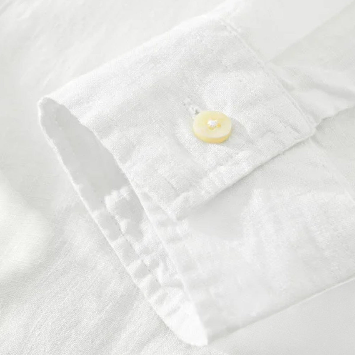 Men's Shirt Square Collar — White