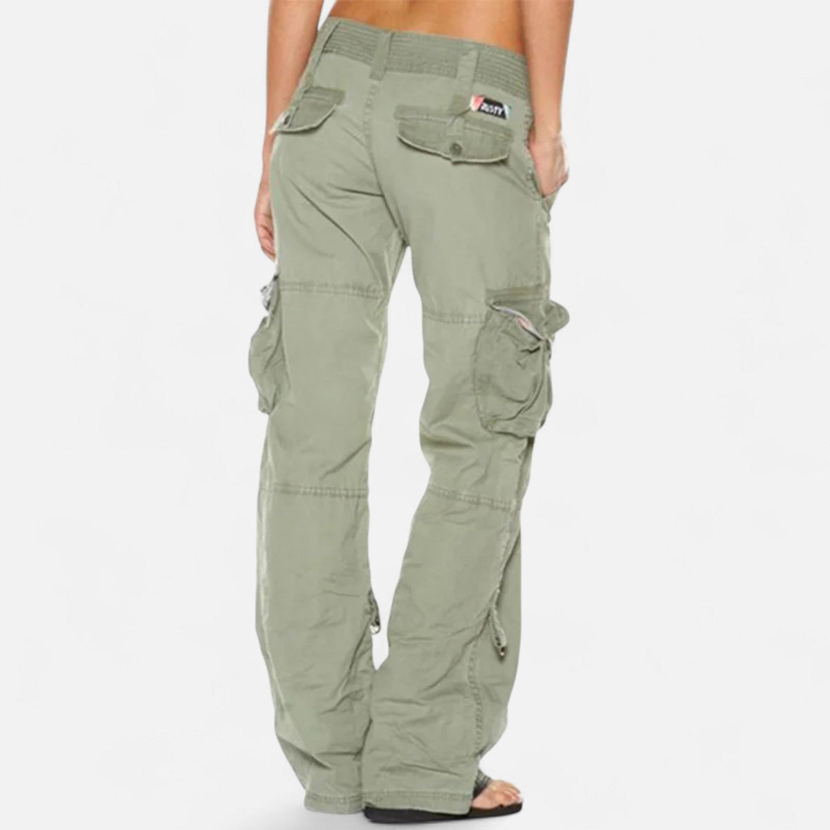 Casual Cargo Pants Women — Light Green