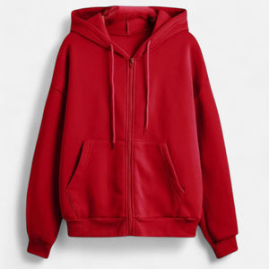 Women's Zip-Up Hoodie — Red