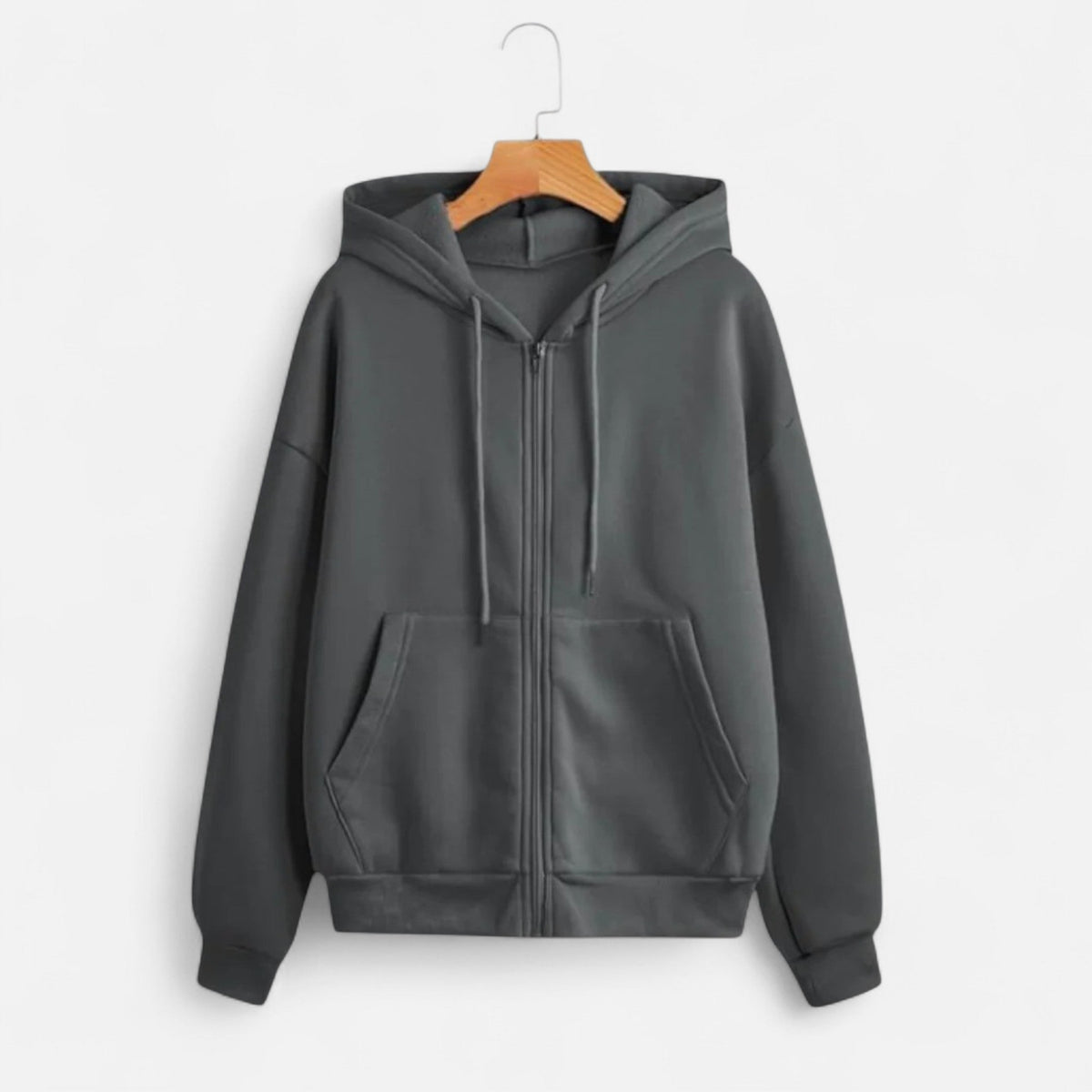 Women's Zip-Up Hoodie — Gray