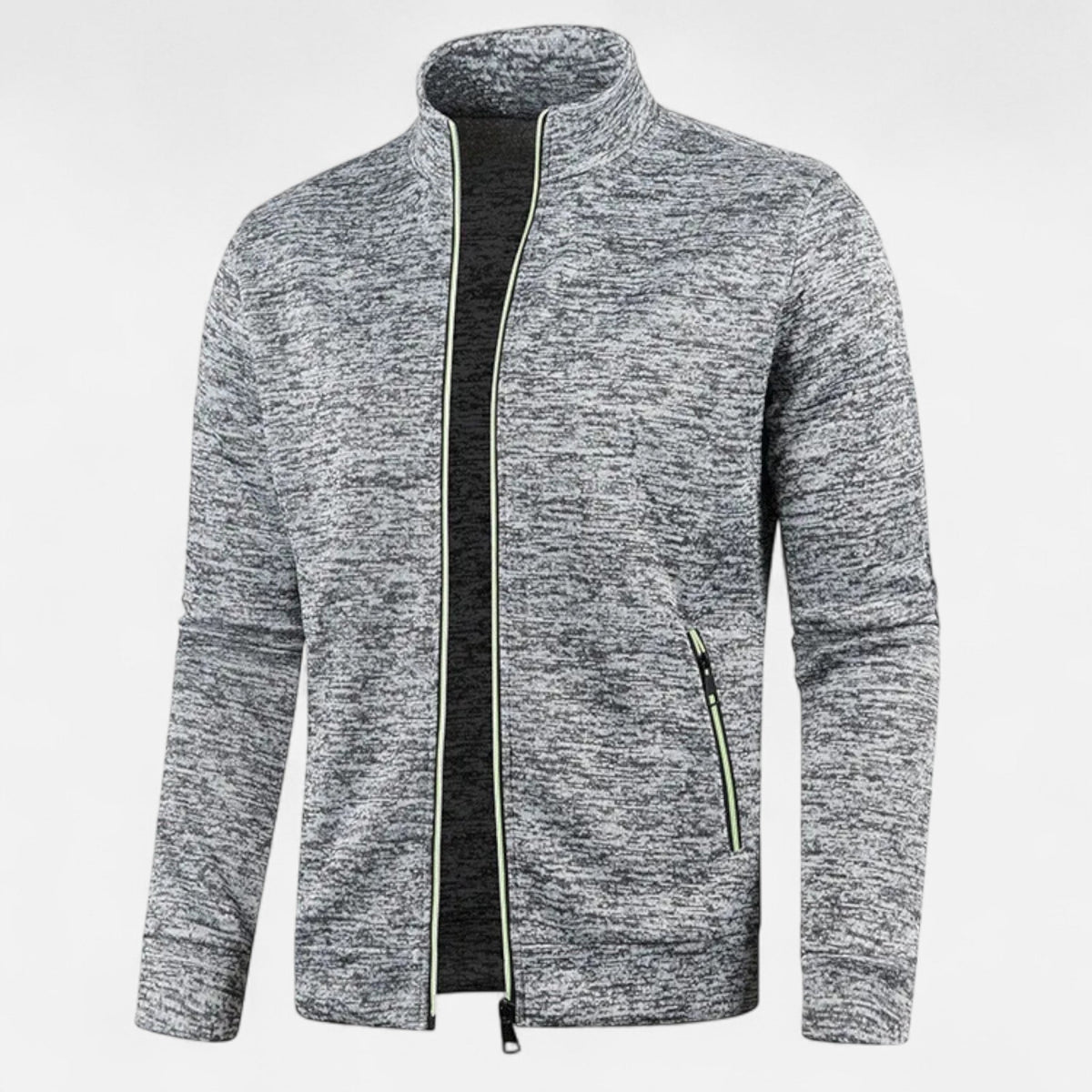 Men's Zip Cardigan — Gray