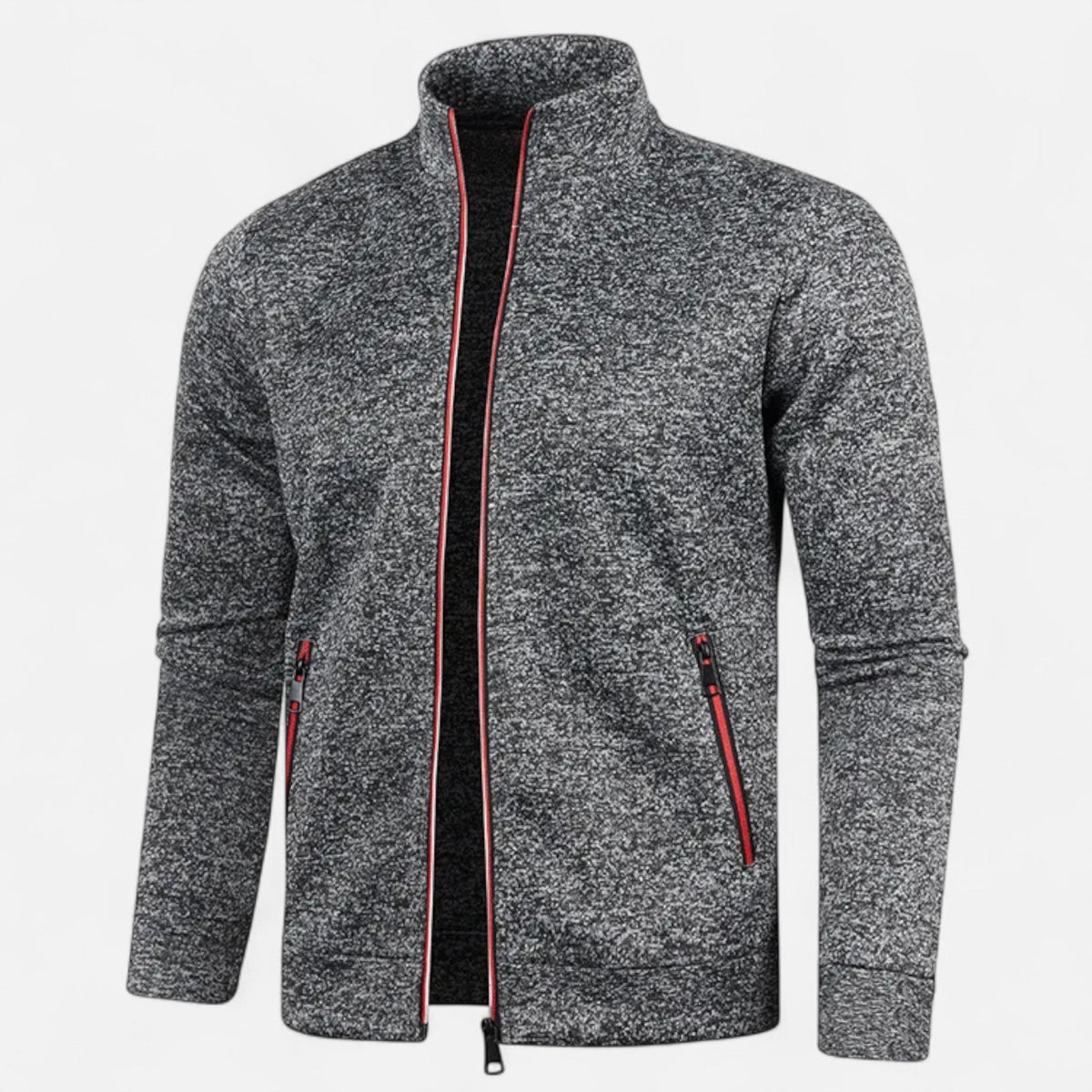 Men's Zip Cardigan — Dark Gray