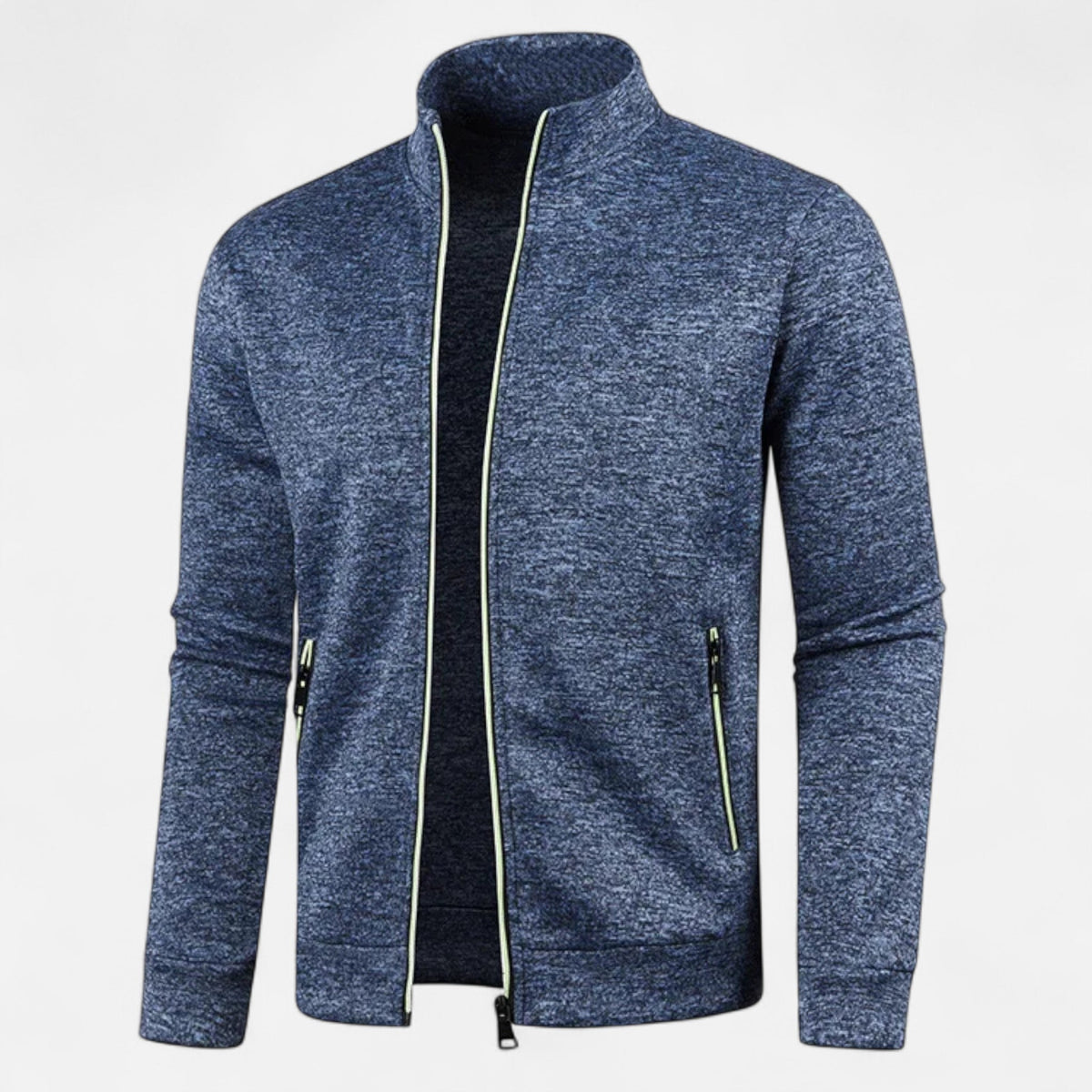 Men's Zip Cardigan — Dark Blue