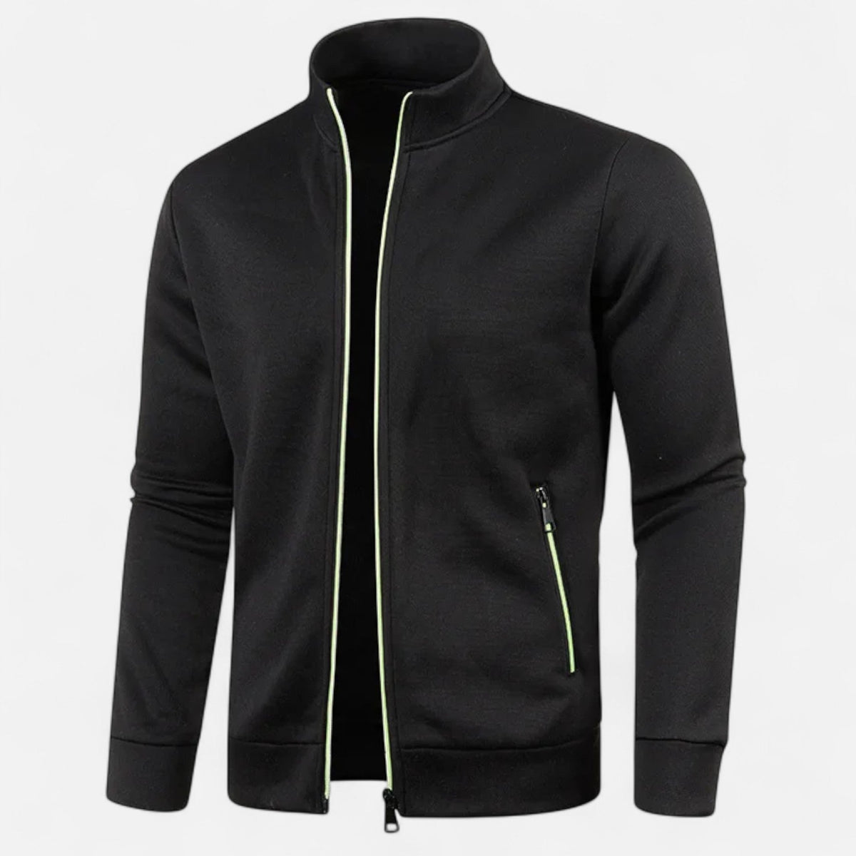 Men's Zip Cardigan — Black