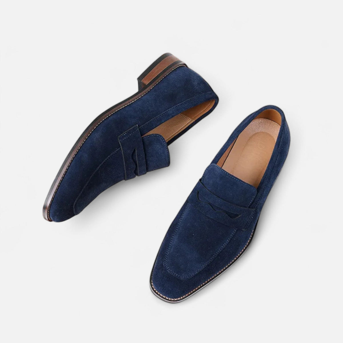 Classic Men's Loafers — Navy Blue