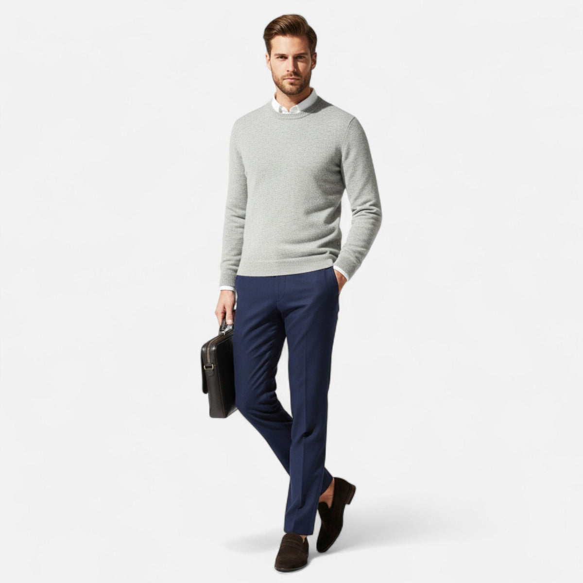 Classic Men's Loafers — Coffee