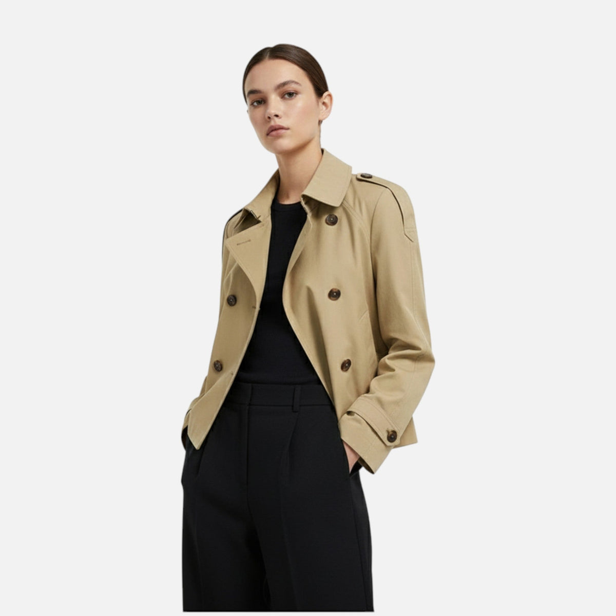 Women's Short Belted Trench Coat — image 2
