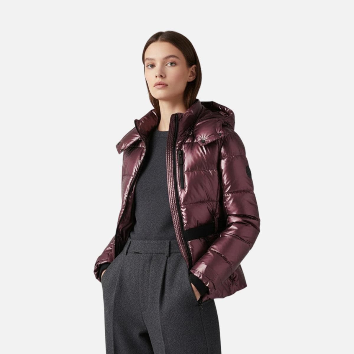 Women's Fitted Ski Jacket — Red