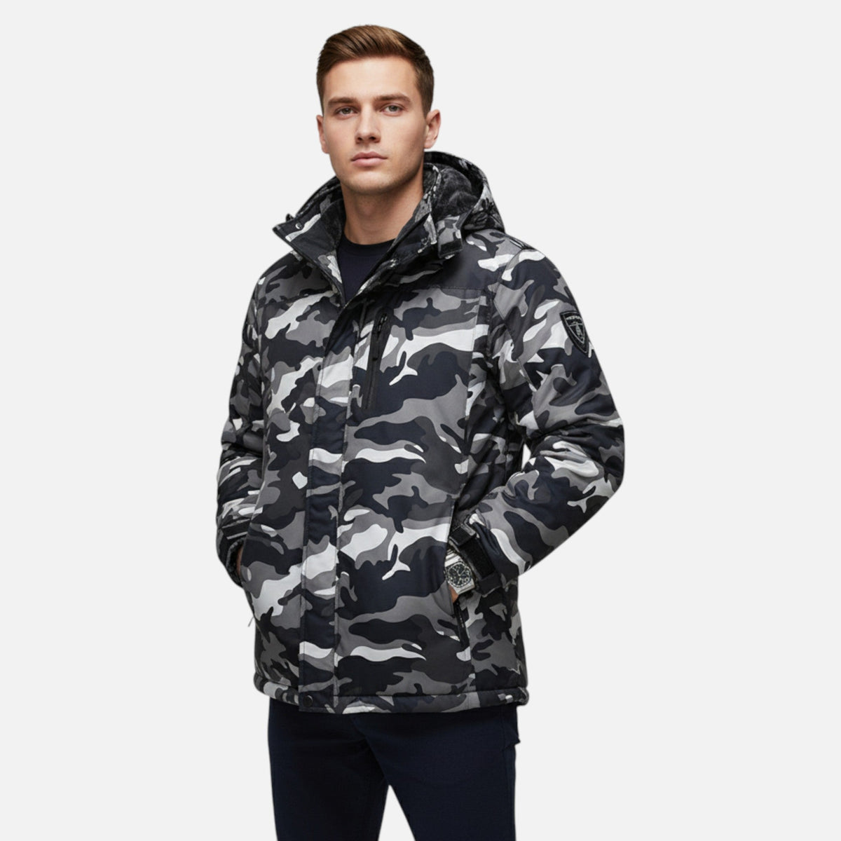 Men's Winter Parka with Fleece Lining — Army Green
