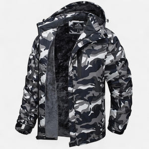 Herren-Parka mit Fleece-Futter — Armeegrün