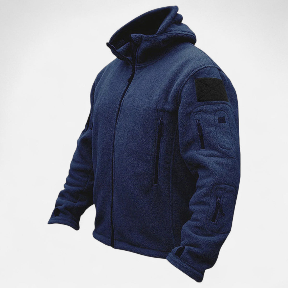 Men's Tactical Fleece Jacket with Hood — Dark blue