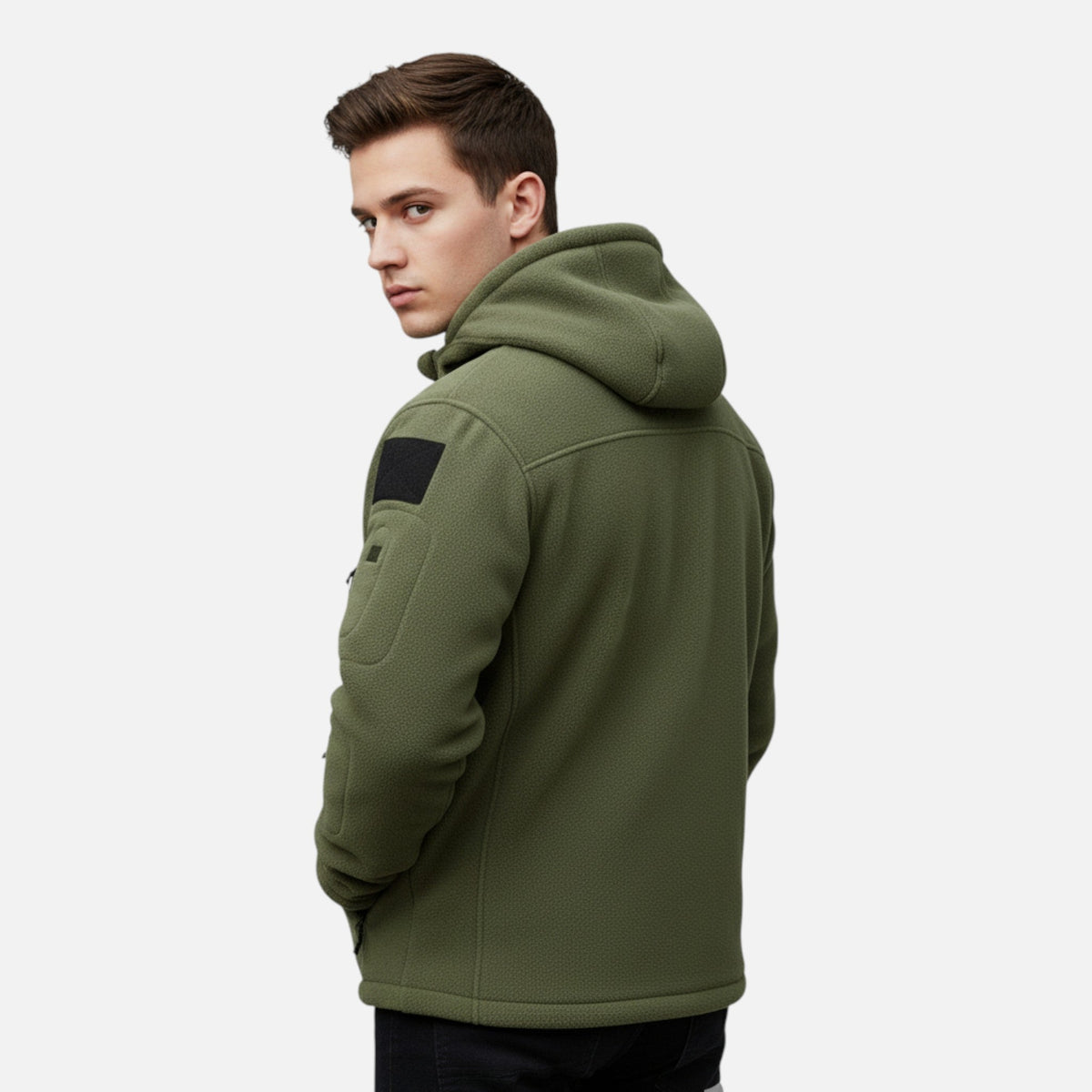 Men's Tactical Fleece Jacket with Hood — product view