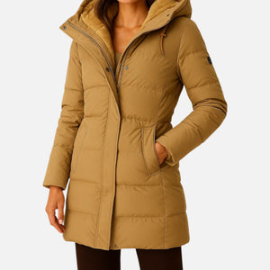 Elegante Daunenjacke für Damen – Raffiniertes Design Herbst/Winter — Braun