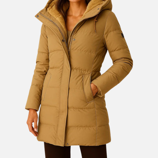 Elegant Down Jacket for Women – Refined Design Autumn/Winter — Brown