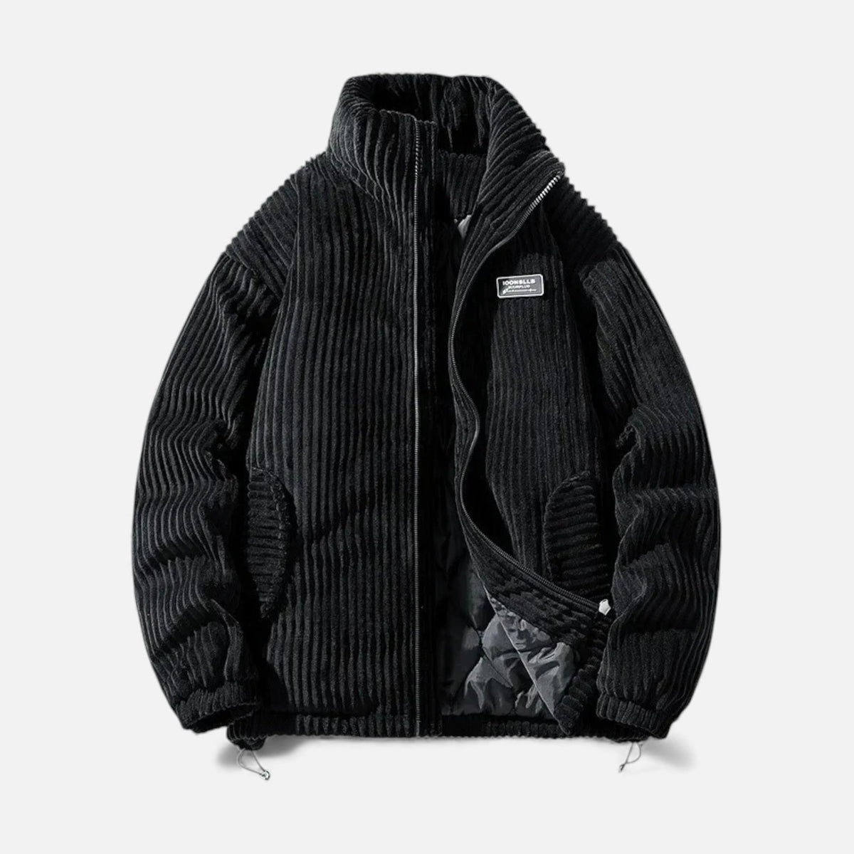 Men's Corduroy Winter Parka — Black