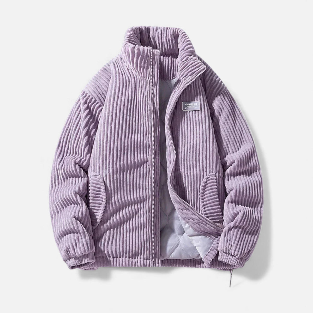 Men's Corduroy Winter Parka — Purple