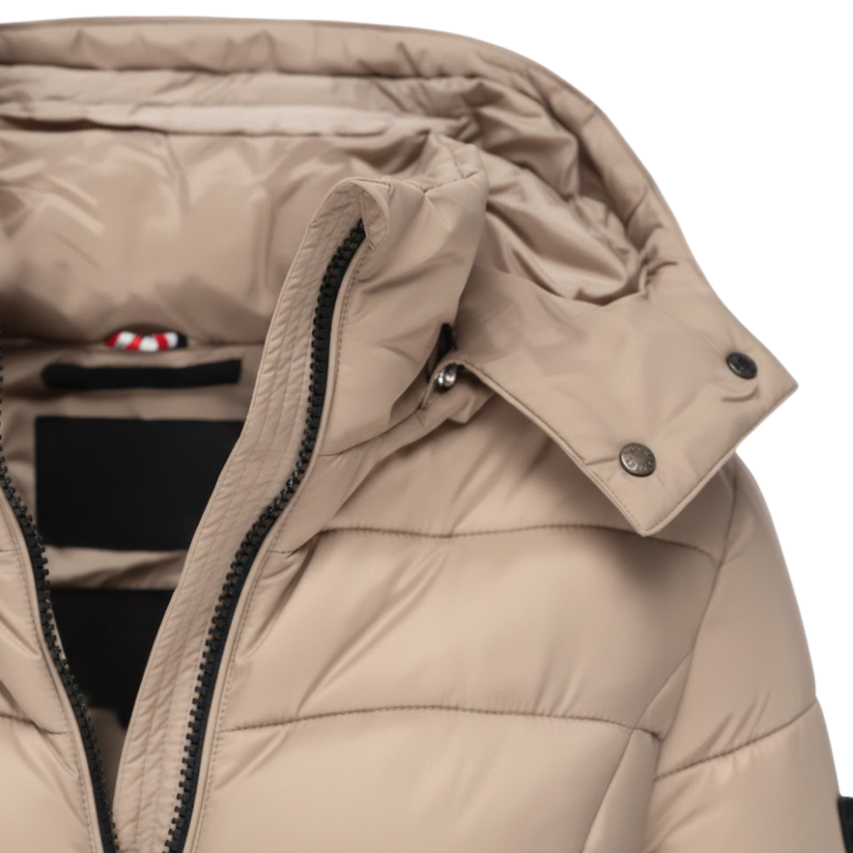 Women's Mid-Length Quilted Parka with Hood — Khaki