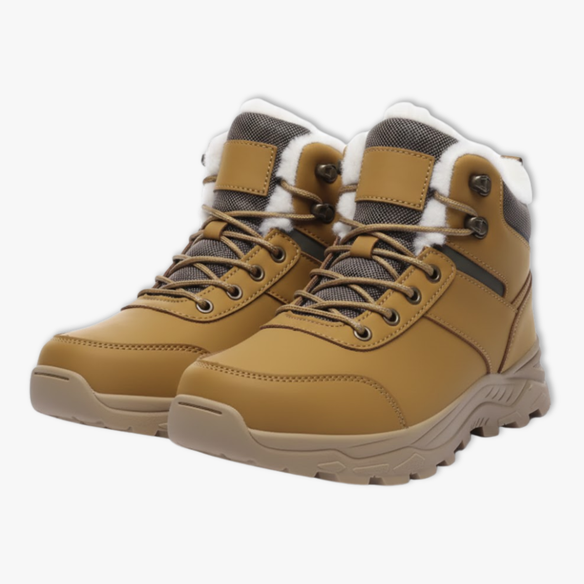 Men's Snow Boots – Warm Winter Boots with Plush Lining for Hiking — Yellow