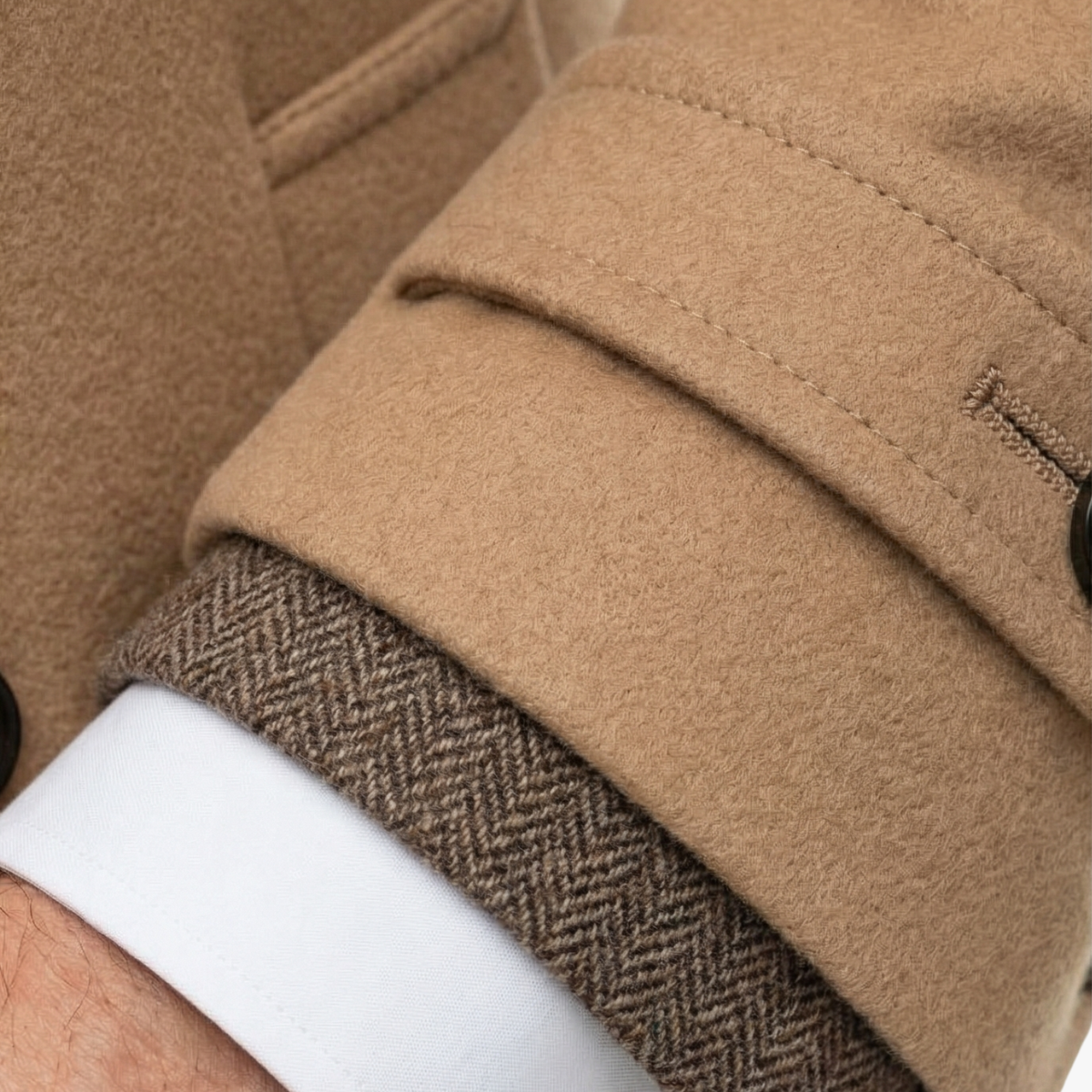 Men's Long Double-Breasted Trench Coat – Autumn and Winter — Khaki