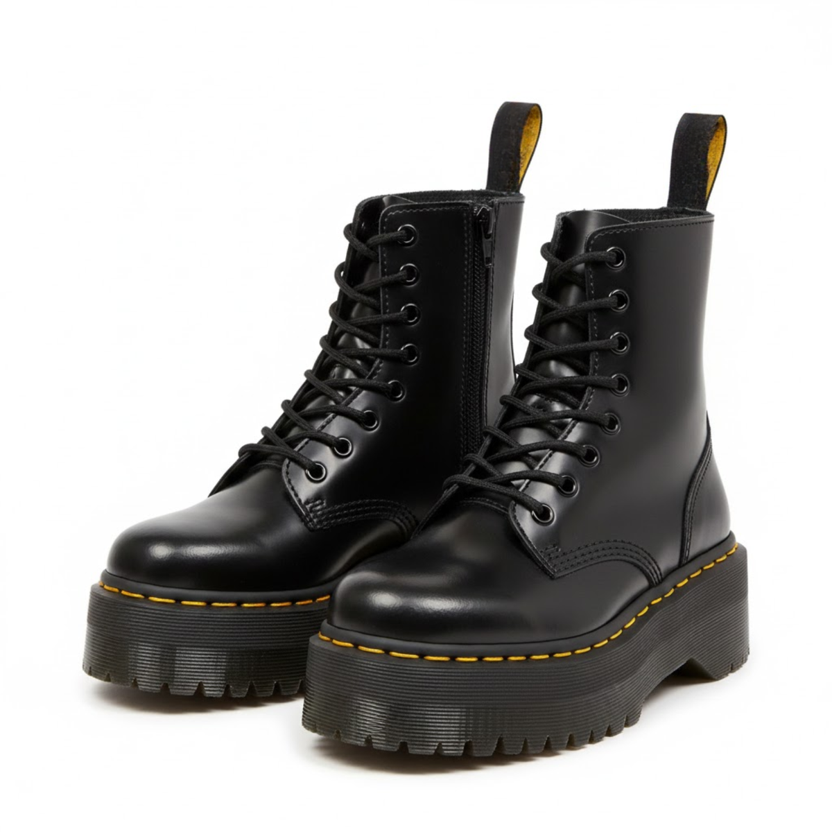 Women's Fashion Chelsea Punk Goth High Platform Boots — Black