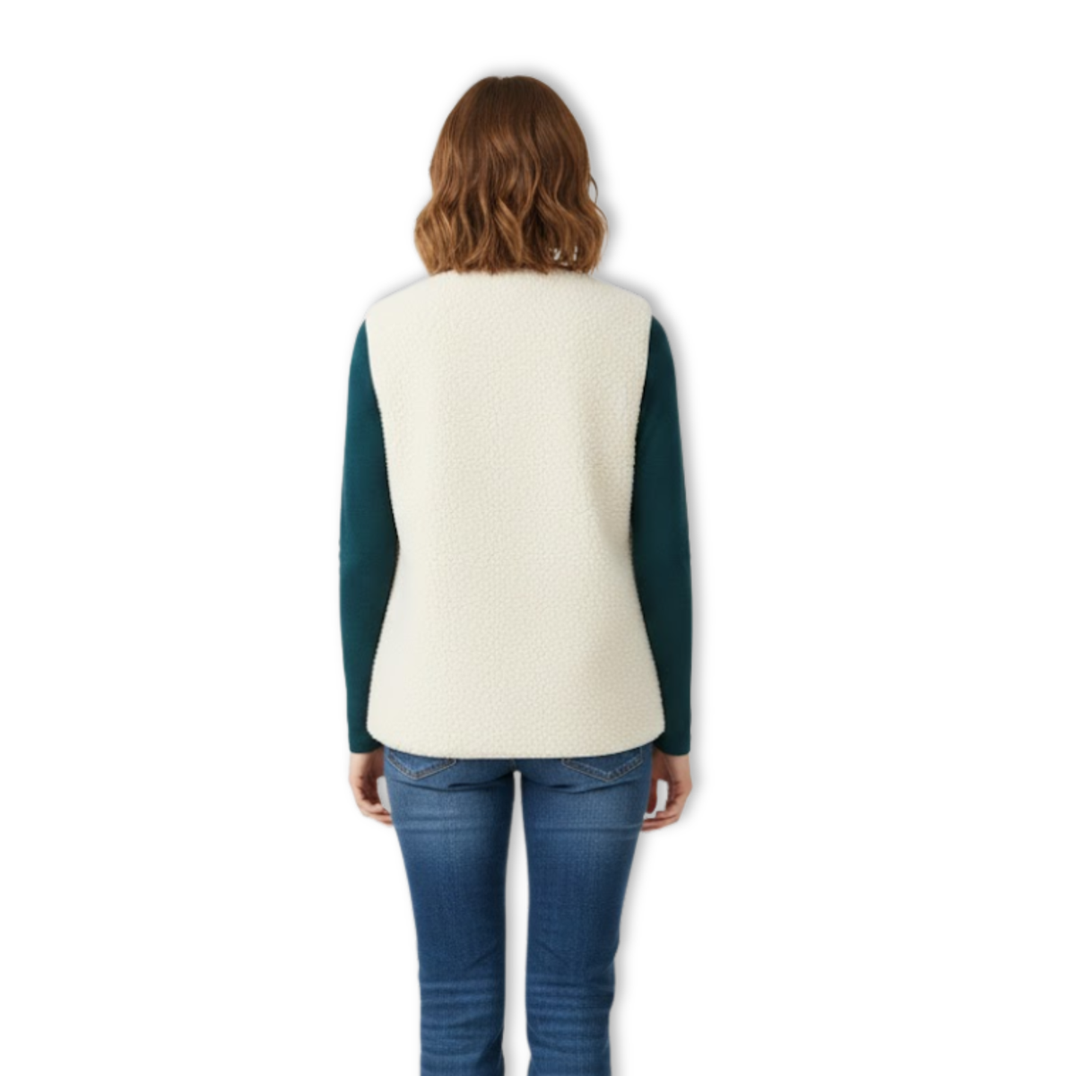 Women's Sleeveless Teddy Fleece Vest Outerwear — product view