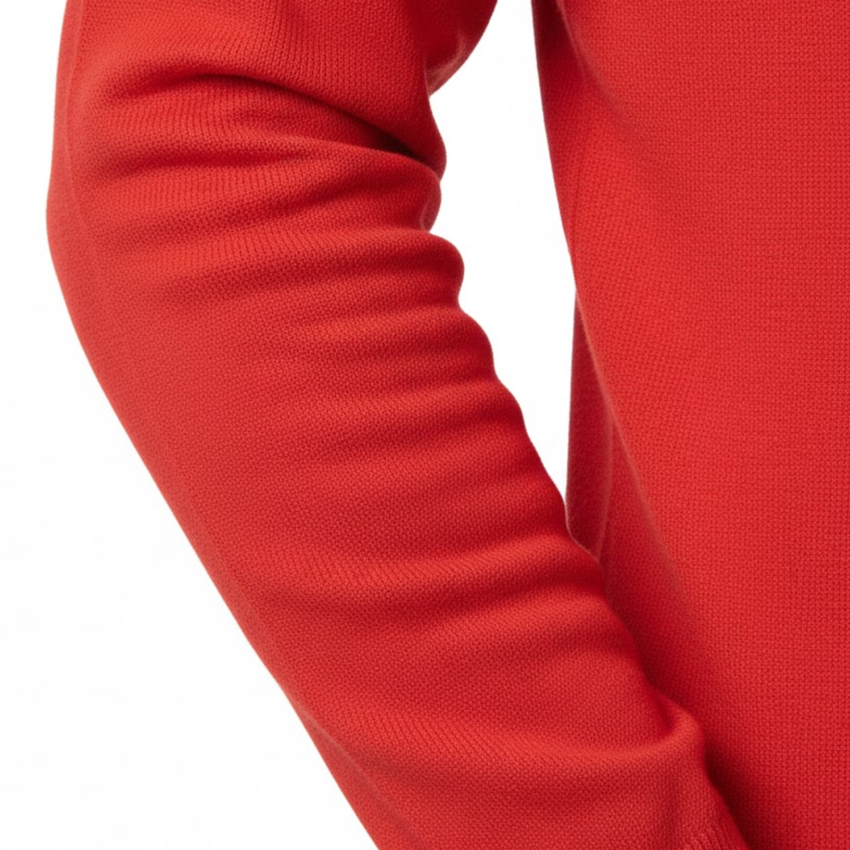 Polo pour homme à coupe décontractée, manches longues et col boutonné — Rouge