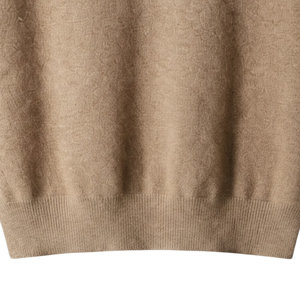 Men's Sleeveless V-Neck Knit Vest — Camel